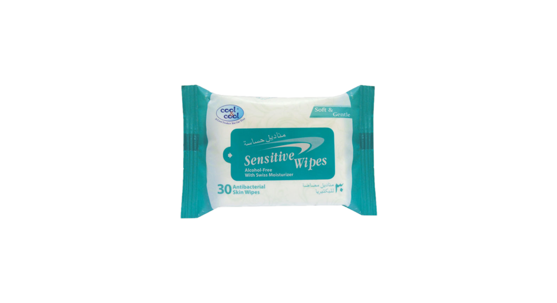 Cool & Cool Sensitive Wipes (30pc)
