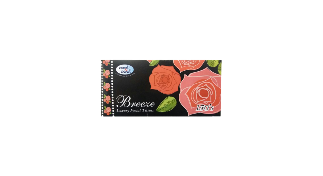 Cool & Cool Breeze Facial Tissues Pop-up 150’s X 2Ply