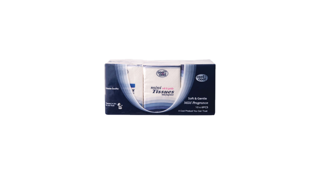Cool & Cool Compact Mini Tissues (6 Packs)