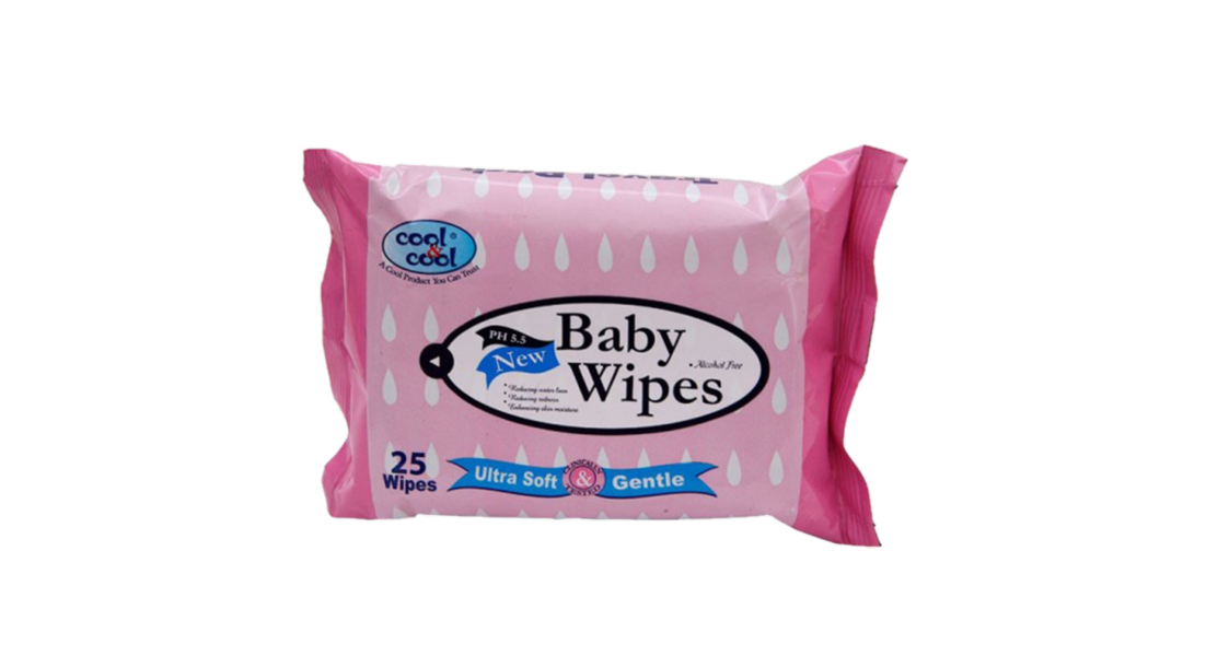 Cool & Cool Baby Wipes Travel Pack (25 Wipes)