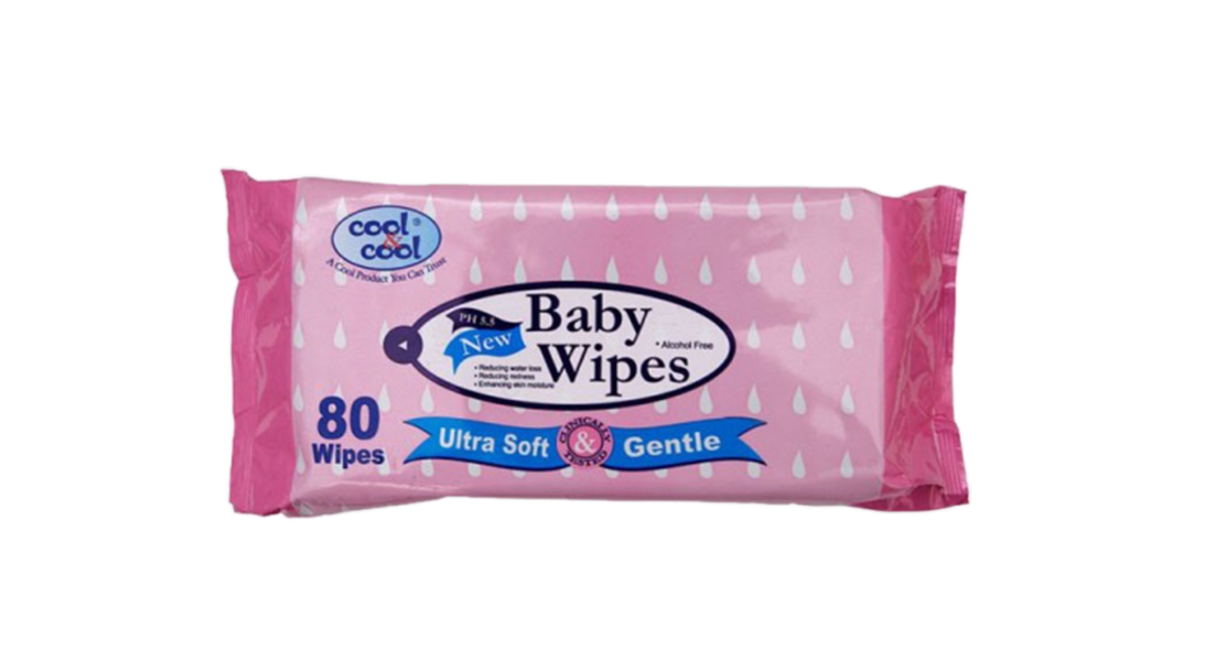 Cool & Cool Baby Wipes Regular (80 Wipes)