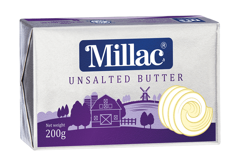 Millac Unsalted Butter 200g