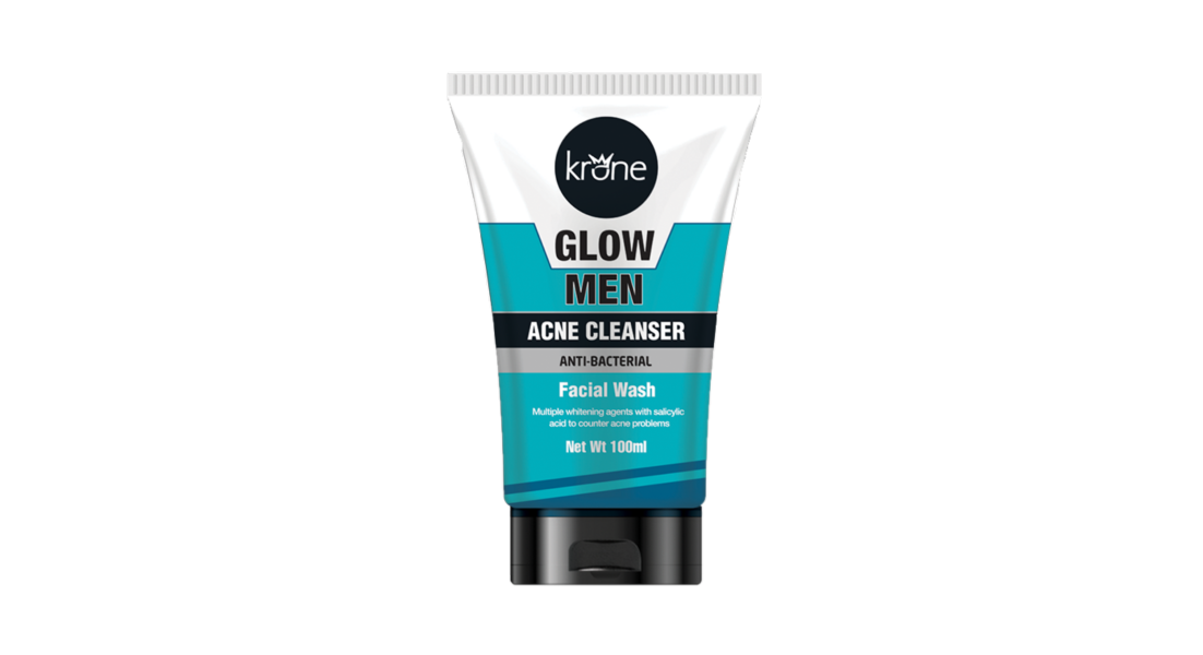 Krone Glow Men Anti-Bacterial Face Wash Acne Cleanser 100ml